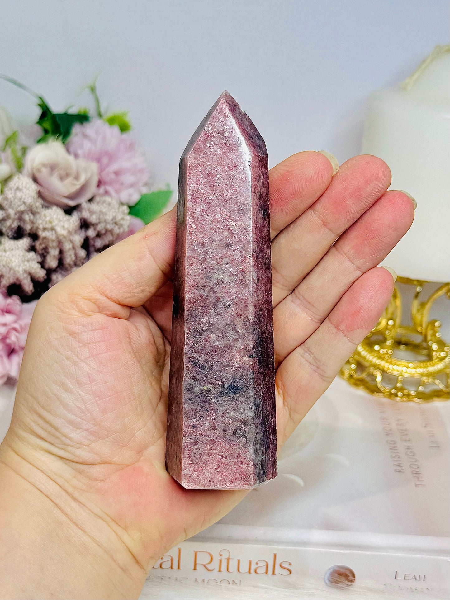 Strawberry Quartz High Grade Tower 12cm