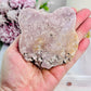 Druzy Pink Amethyst Carved Bear Head 8.5cm