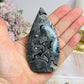 Black Panda Calcite Flame 10cm