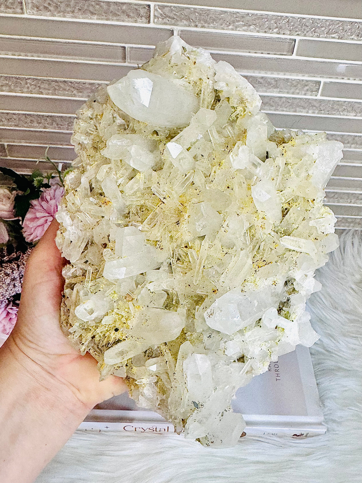 Huge Clear Quartz Specimen with Natural Inclusions 2.26KG 20cm