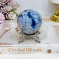 Blue Afghanite Sphere on Stand 277g