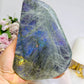 Large Natural Polished Labradorite Freeform 1.29KG 15.5cm (Flash is all purple not blue)