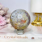 Ocean Jasper Rutile Sphere 468g On Stand