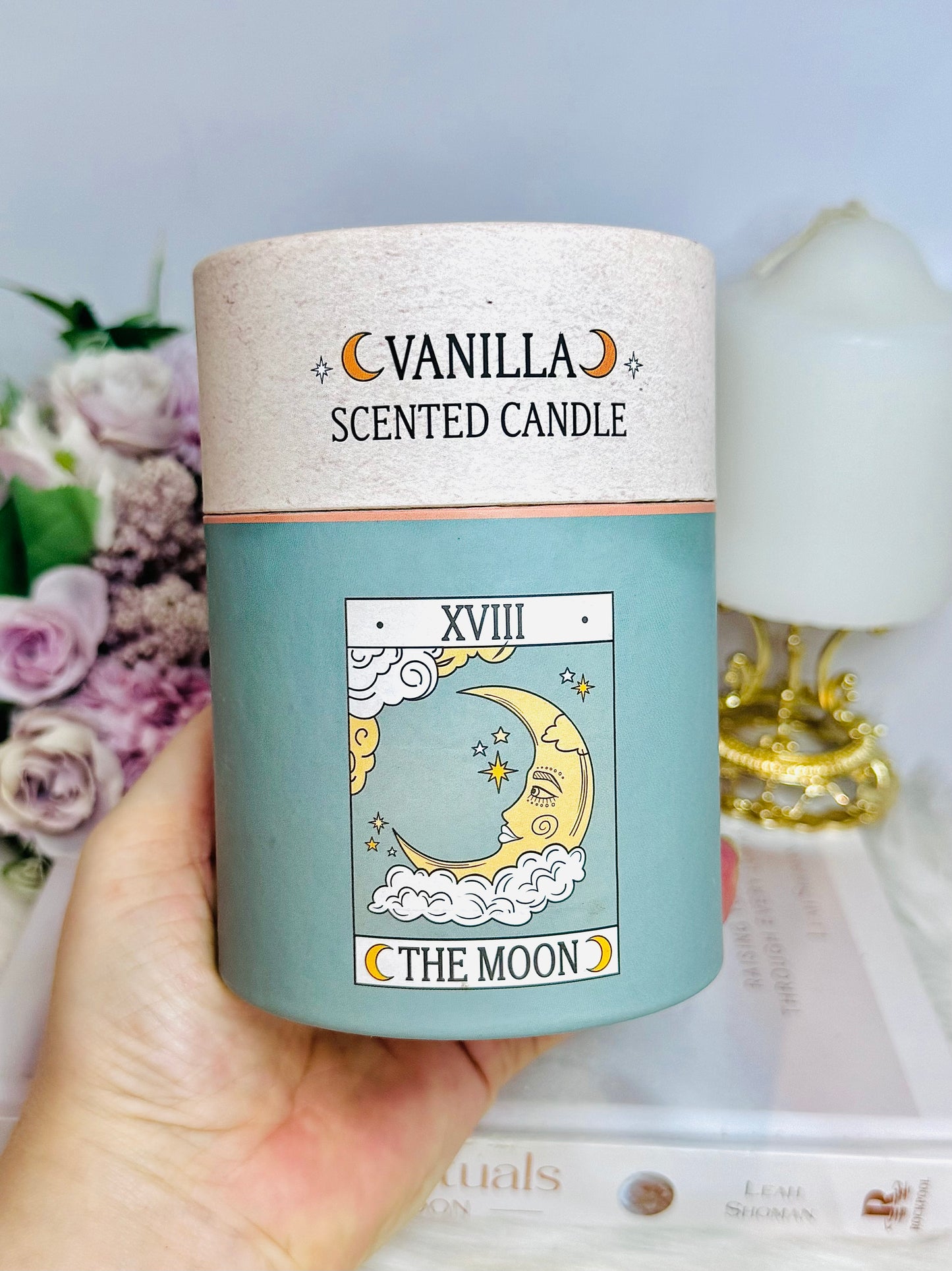 The Moon Vintage Tarot Vanilla Candle