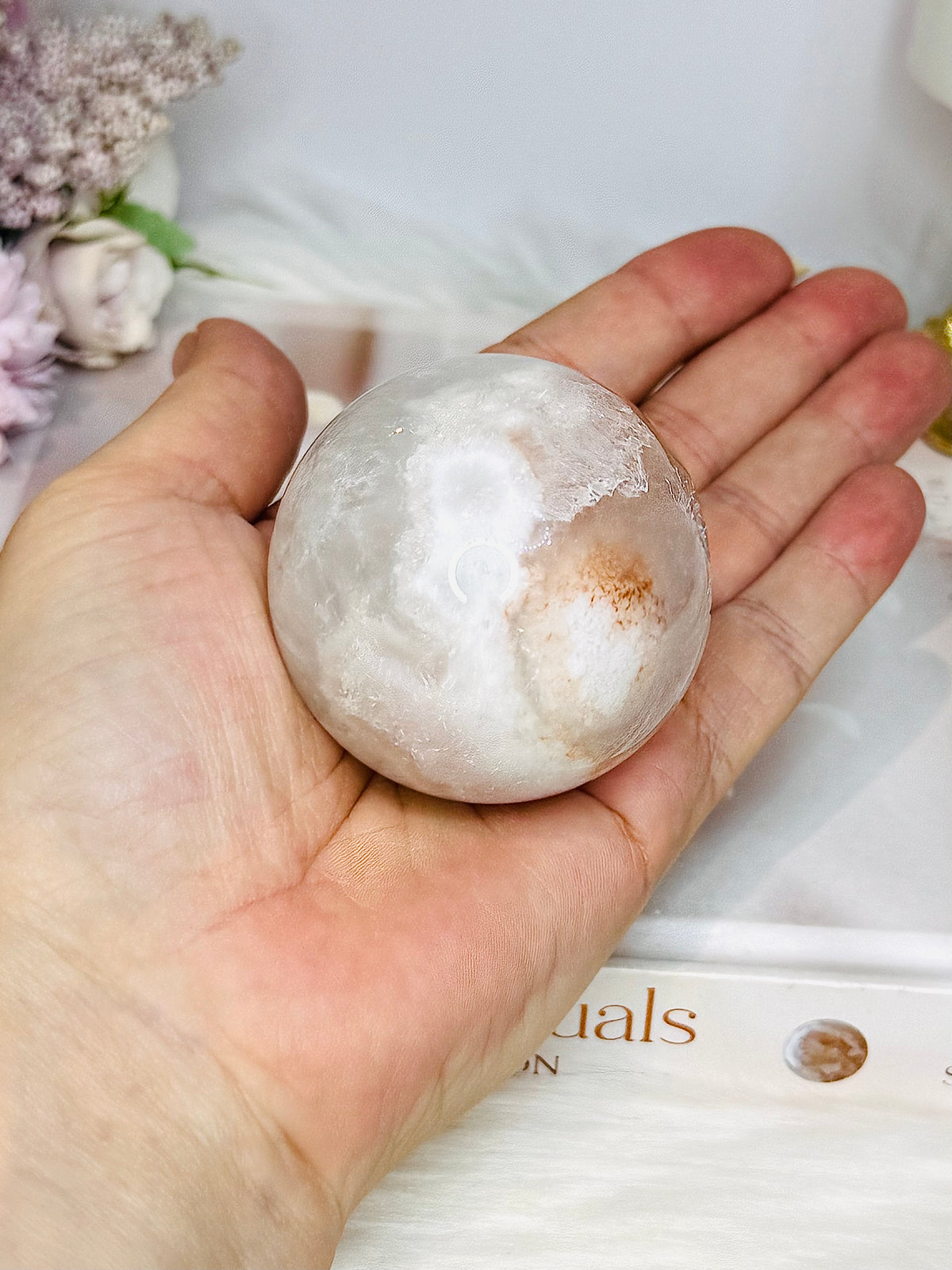 Pink Amethyst Druzy Sphere On Stand 223g