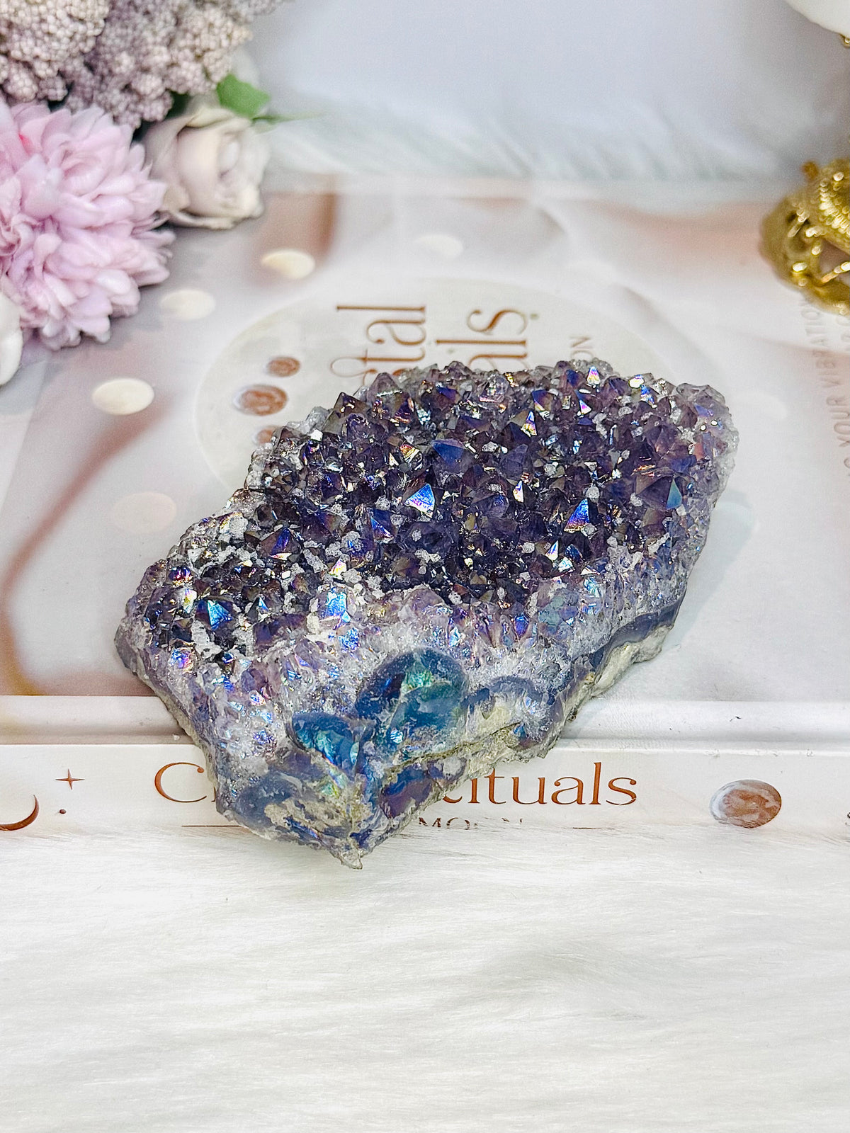 Angel Aura Amethyst Cluster 10cm 352g