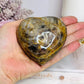 Black Moonstone Puffy Heart with Flash 243g