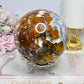 Large Brecciated Jasper Druzy Sphere On Stand 1.38KG