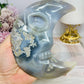 Large Druzy Agate Moon 13.5cm
