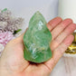 Green Fluorite Carved Flame 8cm 269g