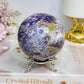 Natural Large Pegmatite | Unicorn Stone (Lepidolite, Pink Tourmaline, Smoky Quartz and Cleavelandite) Sphere on Stand 661g