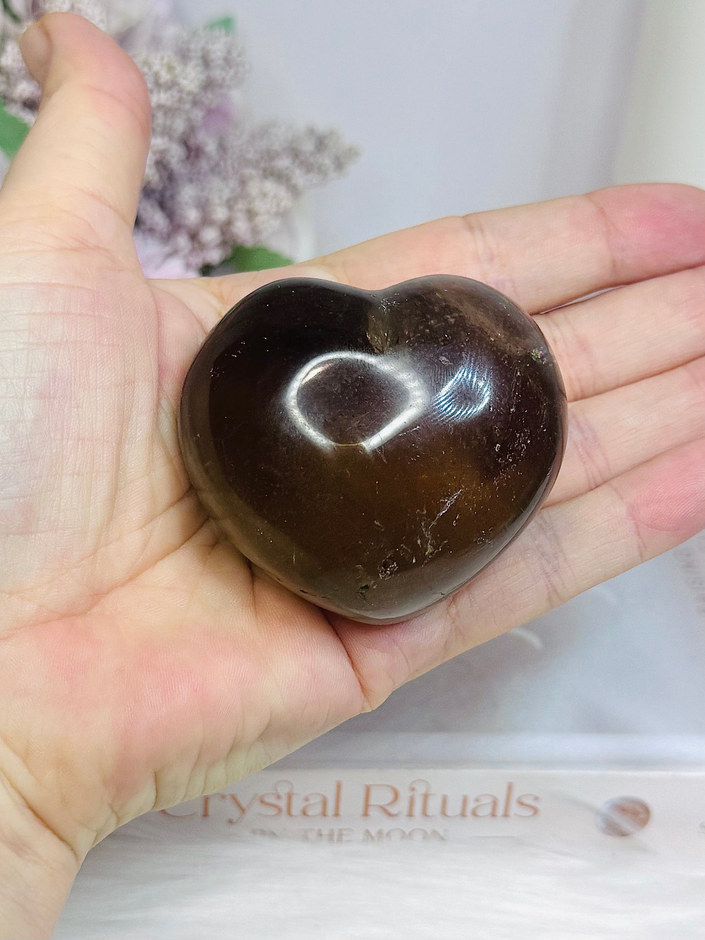 Smokey Quartz Heart on Stand 161g