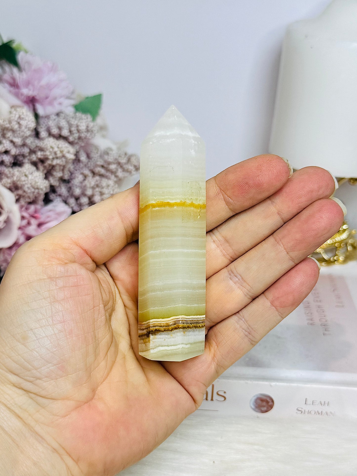 Banded Calcite Tower 9.5cm