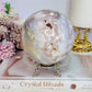 Perfect Large 1.04KG Perfect Sugar Druzy Pink Amethyst Sphere on Stand