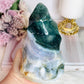Large High Grade Ocean Jasper Carved Flame | Freeform 1.06KG 15cm
