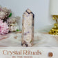 High Grade Blue Flower Agate Tower 8cm