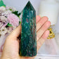 Ocean Jasper Green & Pink Tower 13cm