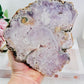 ⚜️ SALE ⚜️ Classy & Fab Druzy Pink Amethyst Slab 784grams From Brazil On Stand