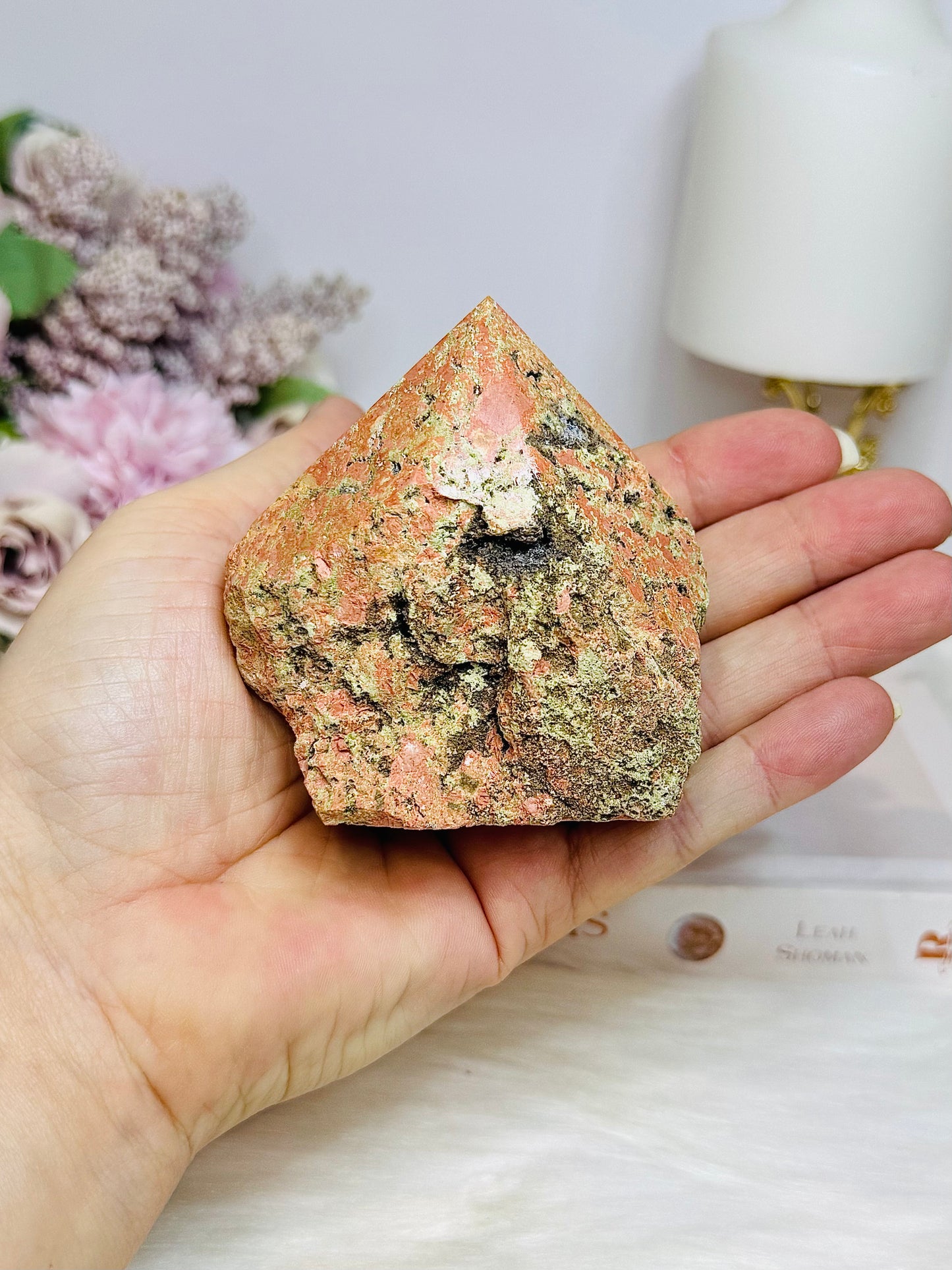 Unakite Top Polished Point 244g