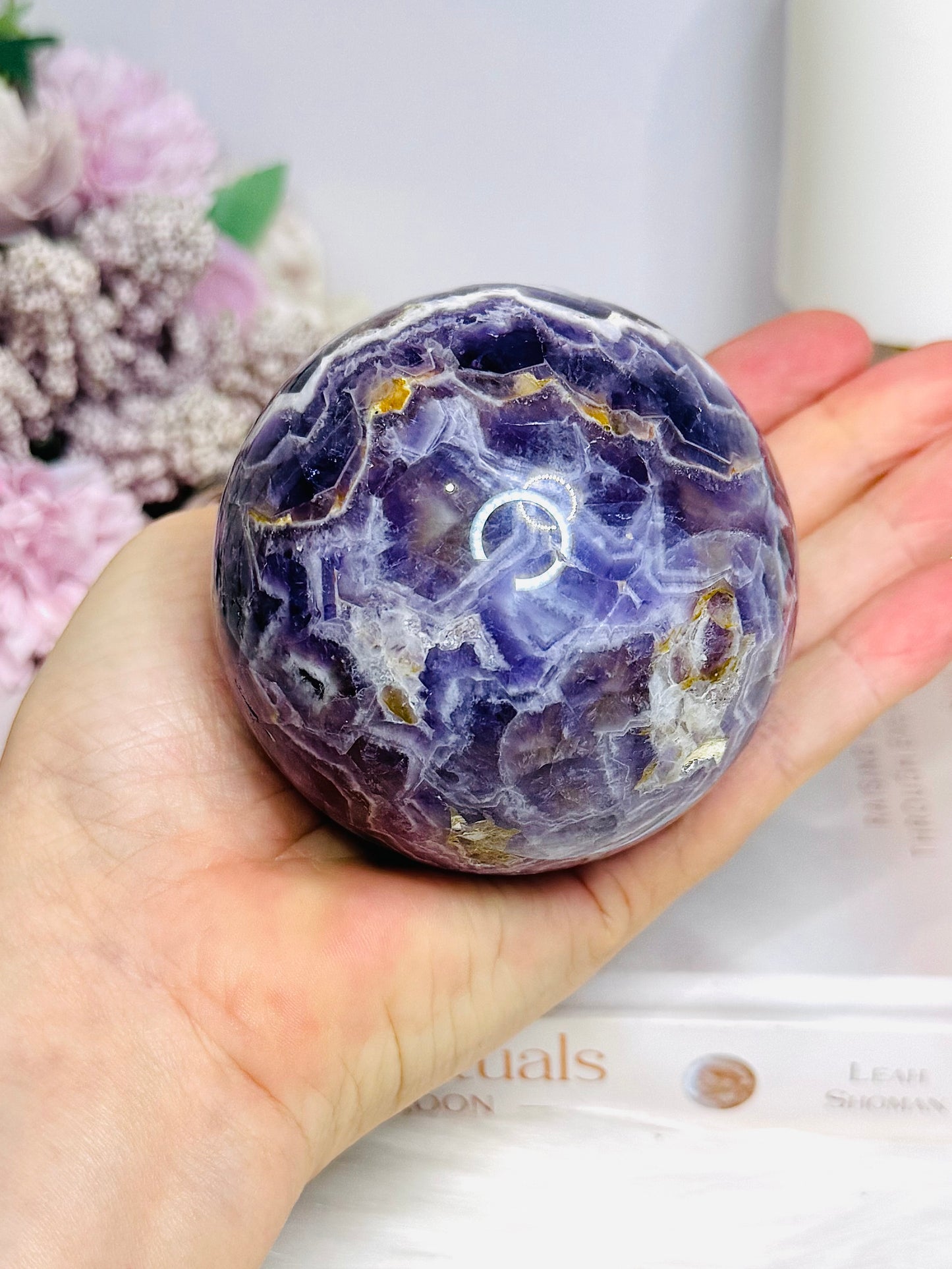 Large Chevron | Dream Amethyst Sphere on Stand 580g