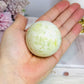 Green Serpentine Jade Sphere on Stand 200g