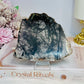 Black Tourmaline in Quartz Slab on Stand 11cm