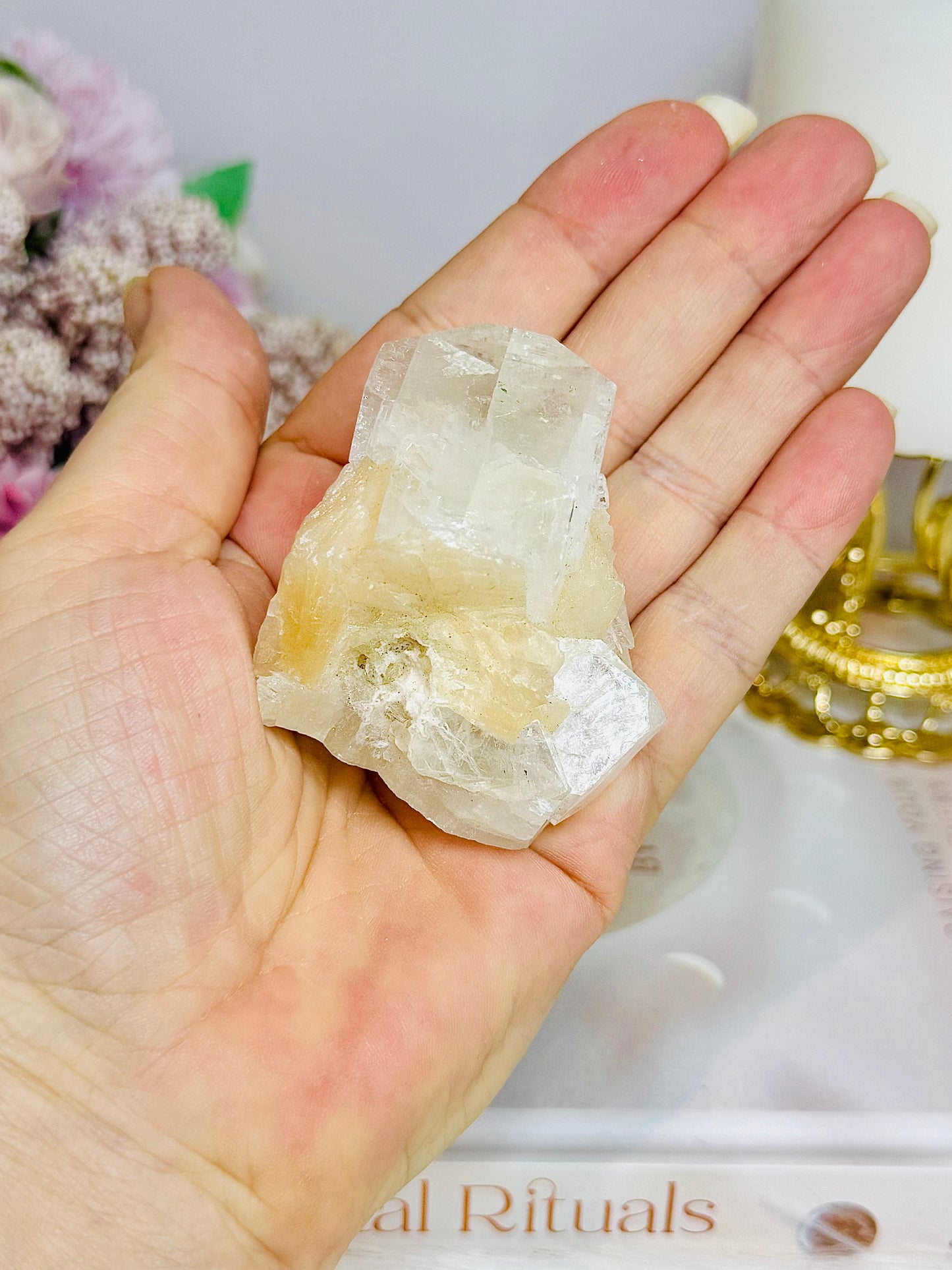 Natural Apophyllite with Stilbite Specimen 6cm