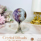Crazy Lace Amethyst Sphere on Stand 138g