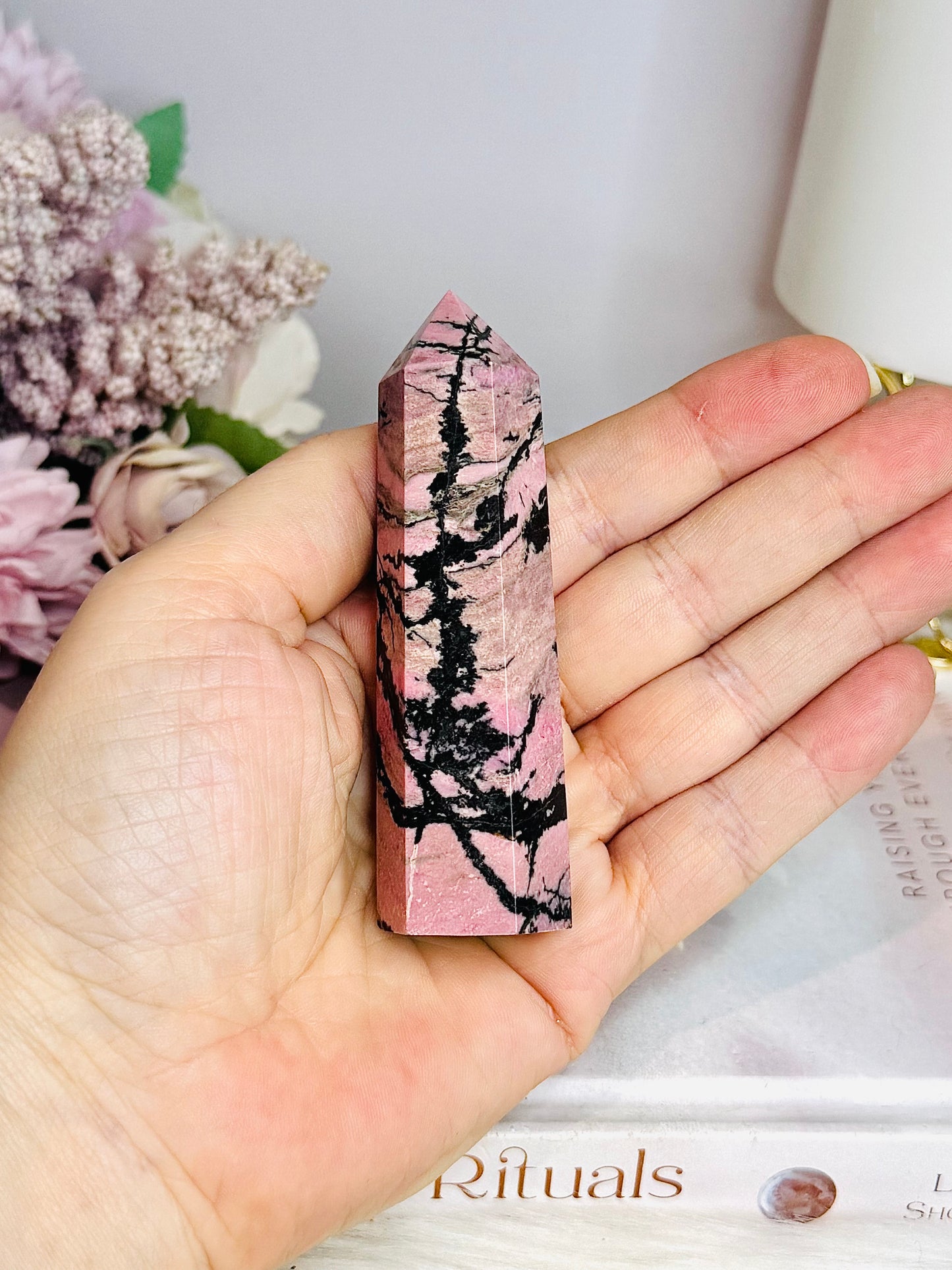 Rhodonite Chunky Tower 9cm