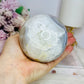 Large Flower Agate Sphere On Stand 848g
