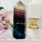 Large Chunky Rainbow Fluorite Tower 14cm 636grams