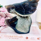 The Most SPECTACULAR Fabulous & Absolutely Stunning, Huge 1.38KG Druzy Agate Wolf Carving