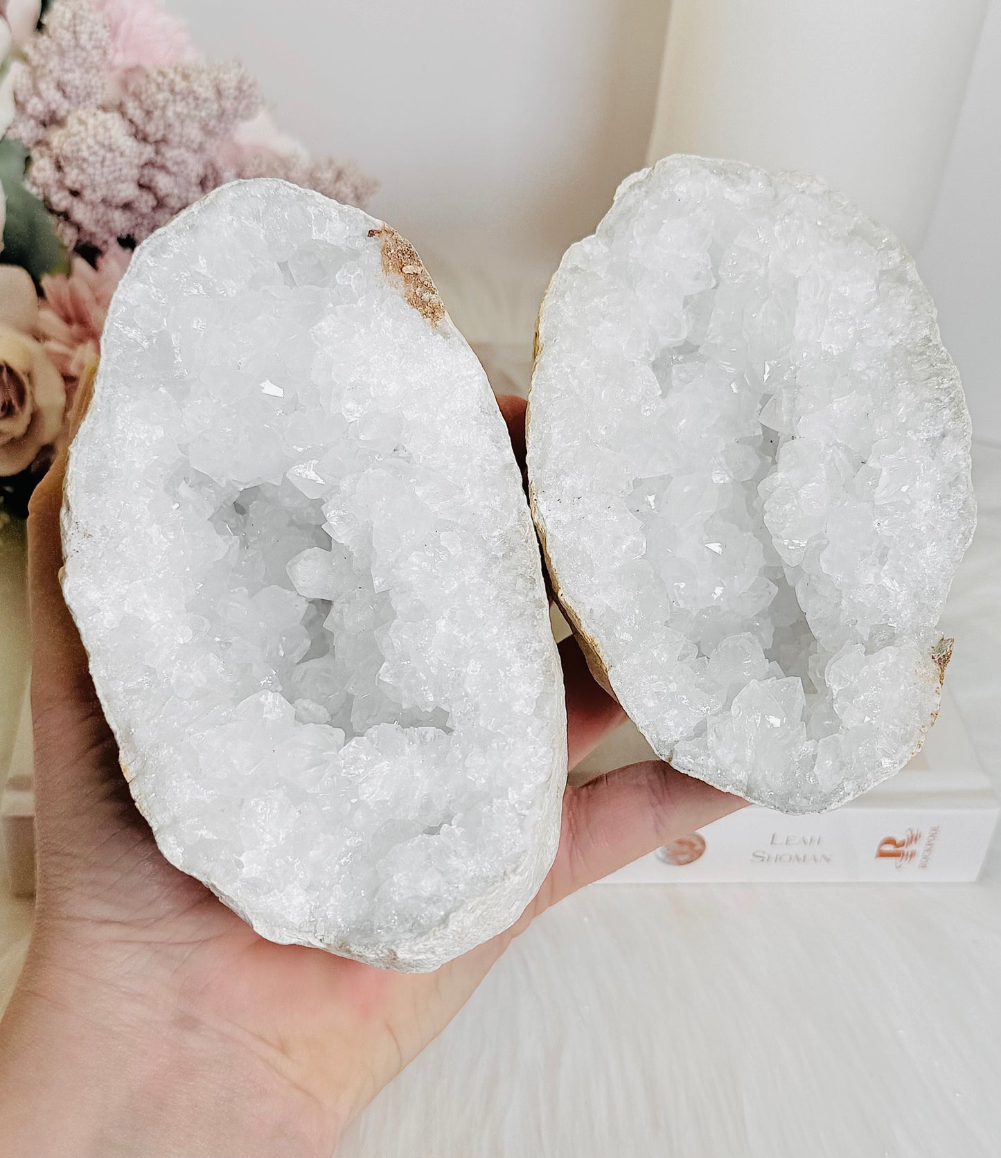 Large 1.55KG Natural Moroccan Geode Quartz Set