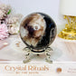 Large Purple Mica Flashy Sphere On Stand 393g