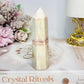 Pink Banded Calcite | Pork Stone Tower 9.5cm
