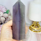 Green & Purple Pastel Fluorite Tower 13cm 331grams