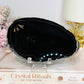 Large Black Agate Slice On Stand 14cm