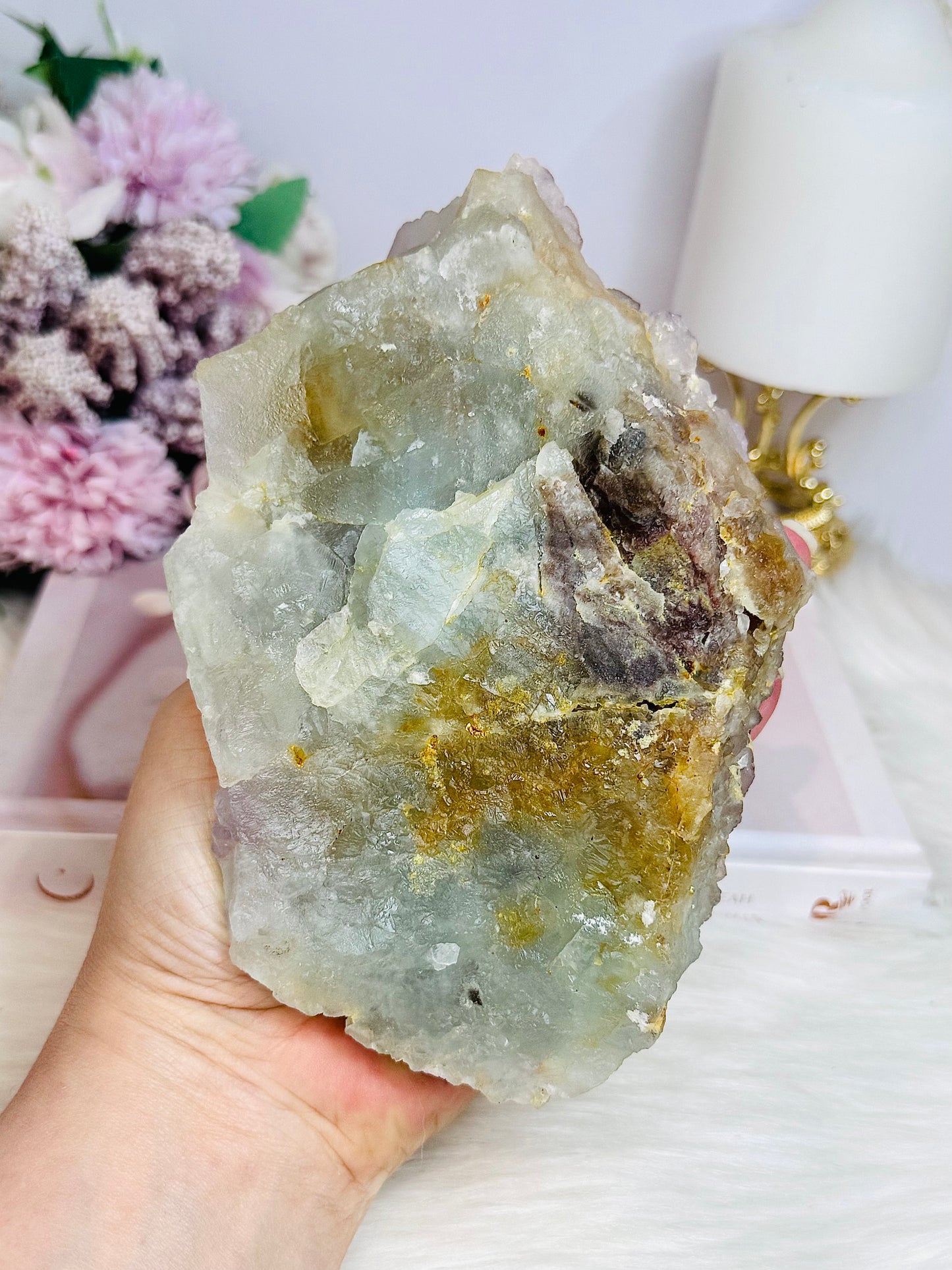 Rare Pastel Cubed Fluorite Specimen 16cm 1.1KG