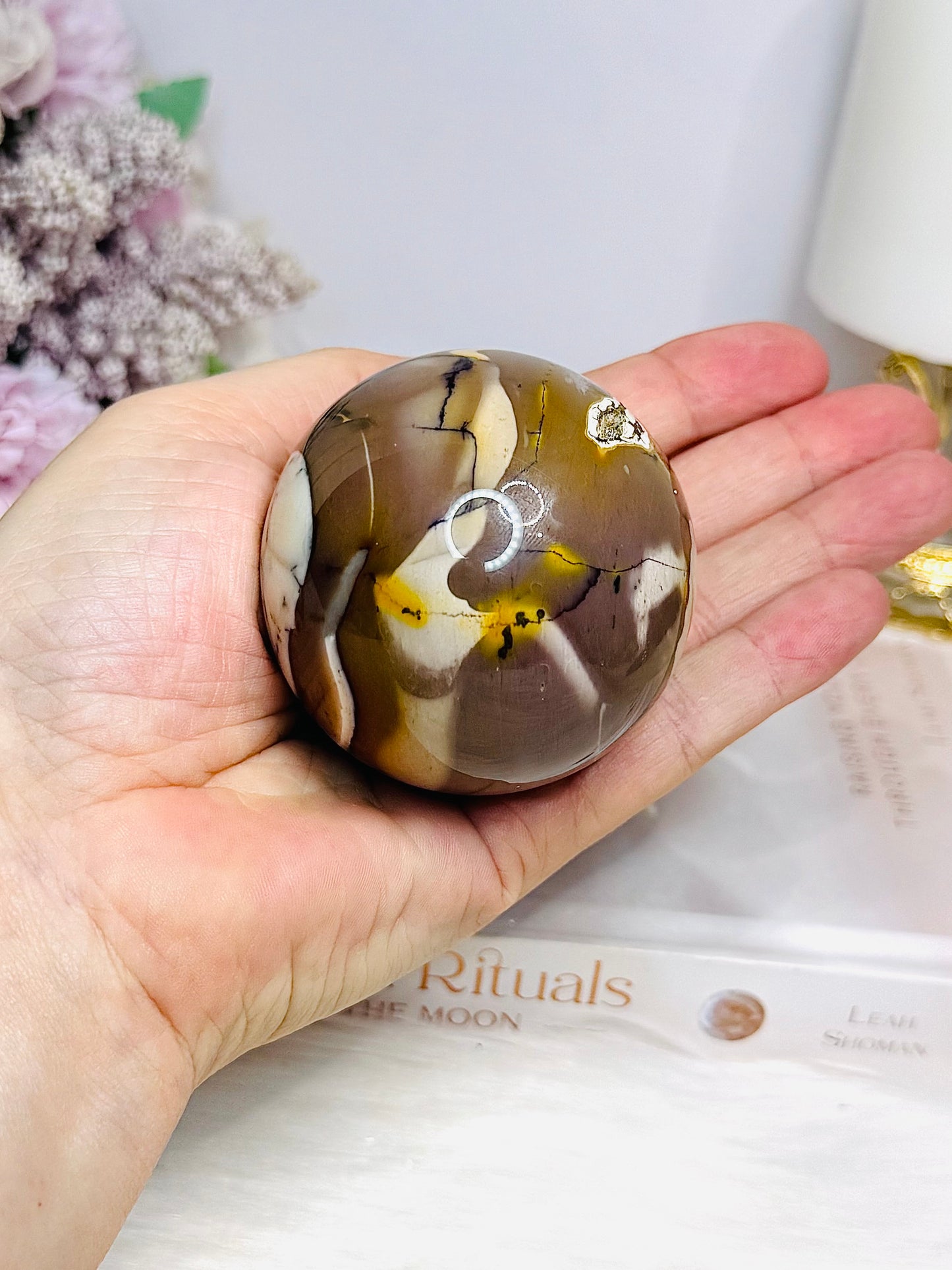 Mookaite Jasper Sphere on Stand 276g
