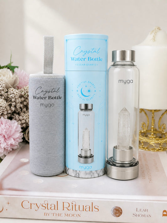 Clear Quartz Crystal Water Bottle