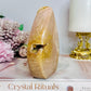 Druzy Pink Amethyst Carved Flame | Teardrop 12cm 362g