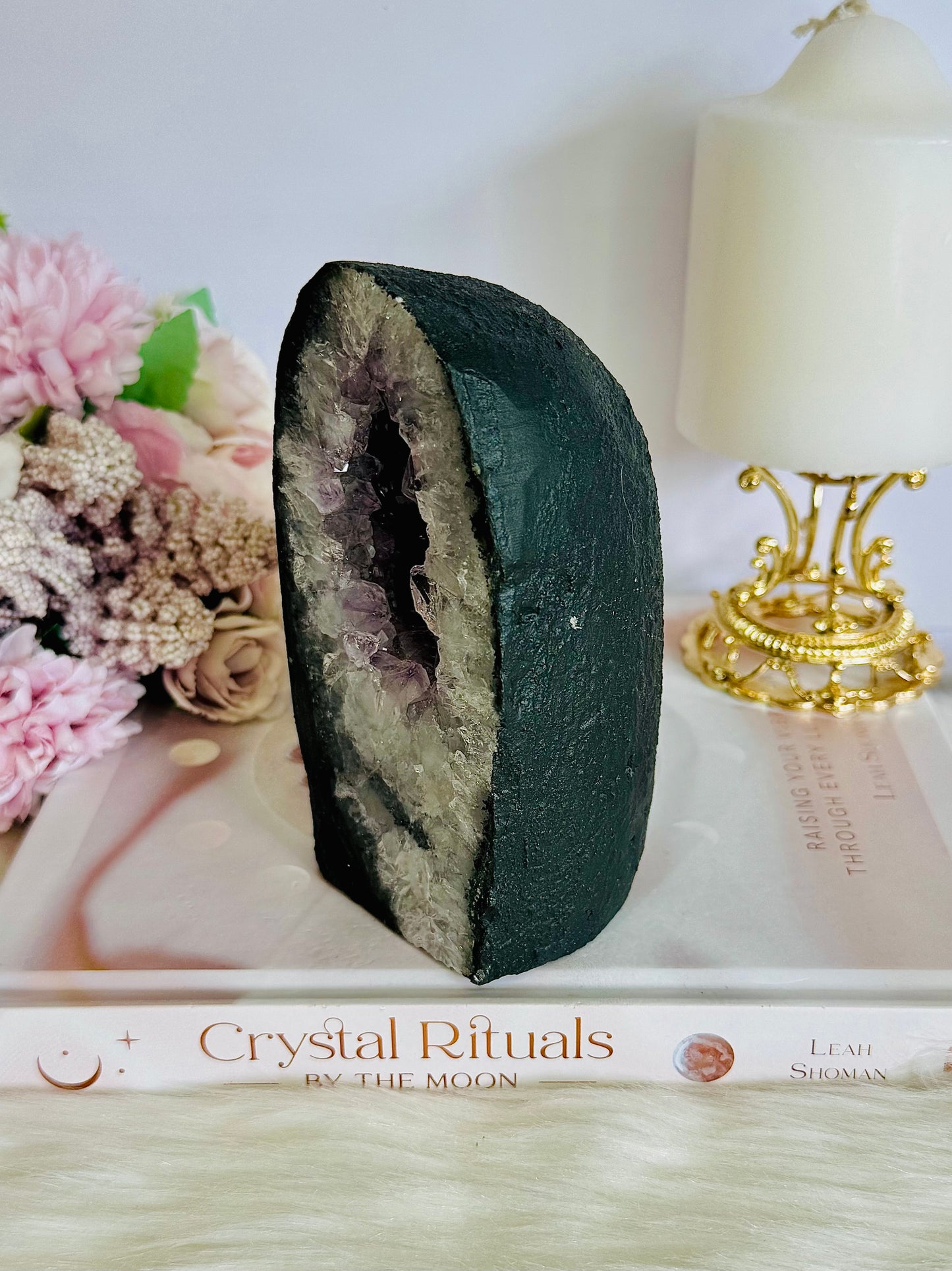 Divine Large Amethyst Cathedral | Geode From Brazil 806grams 13cm