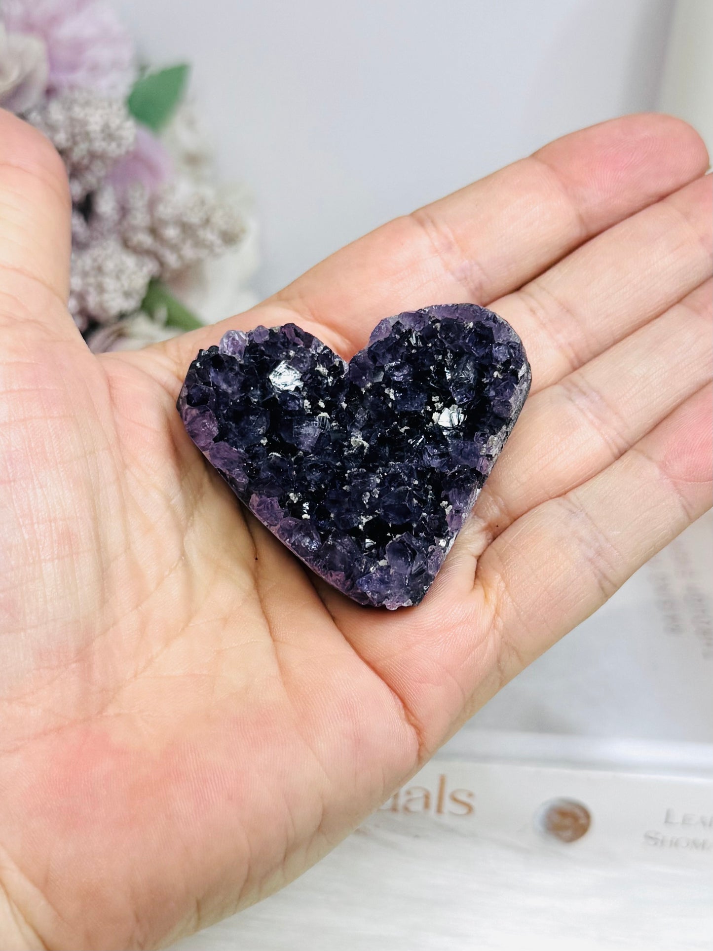 Small Amethyst Cluster Heart