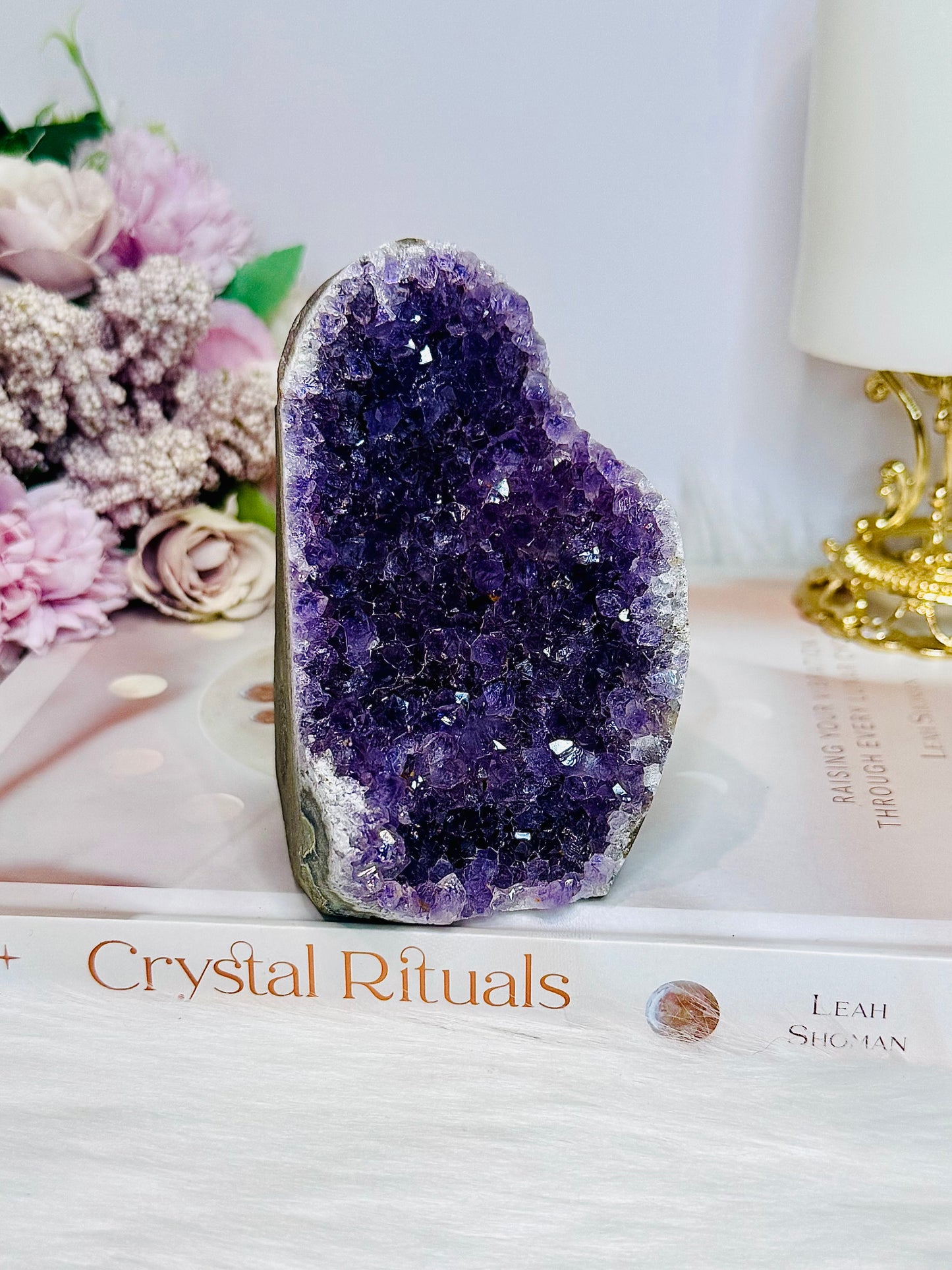 High Grade Deep Purple Amethyst Base Cut Cluster 10cm 519g