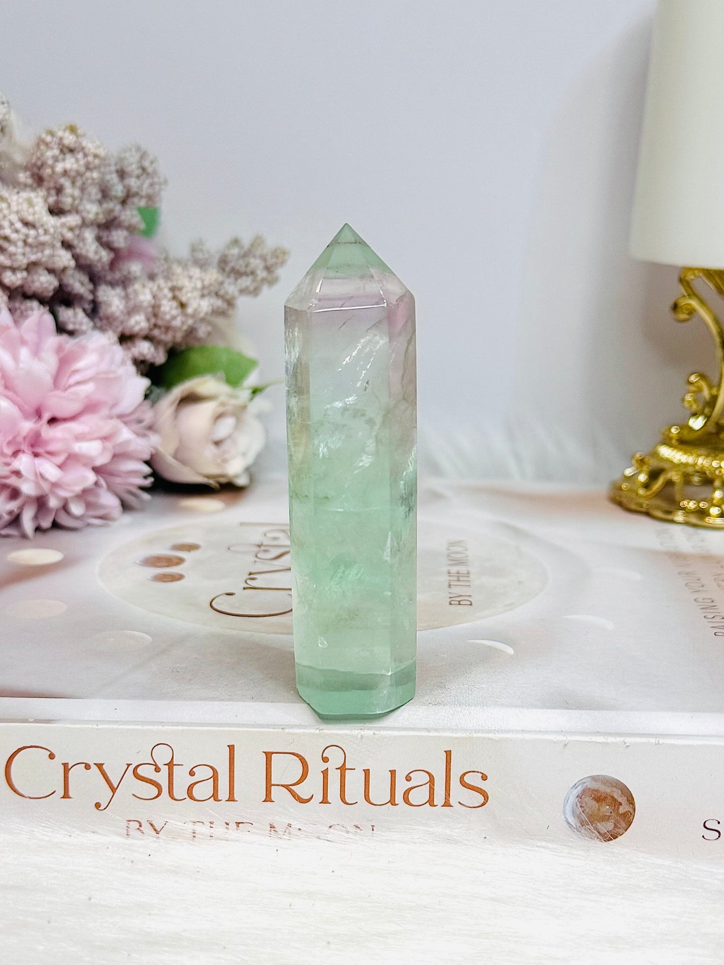 Watermelon Fluorite Tower 8cm