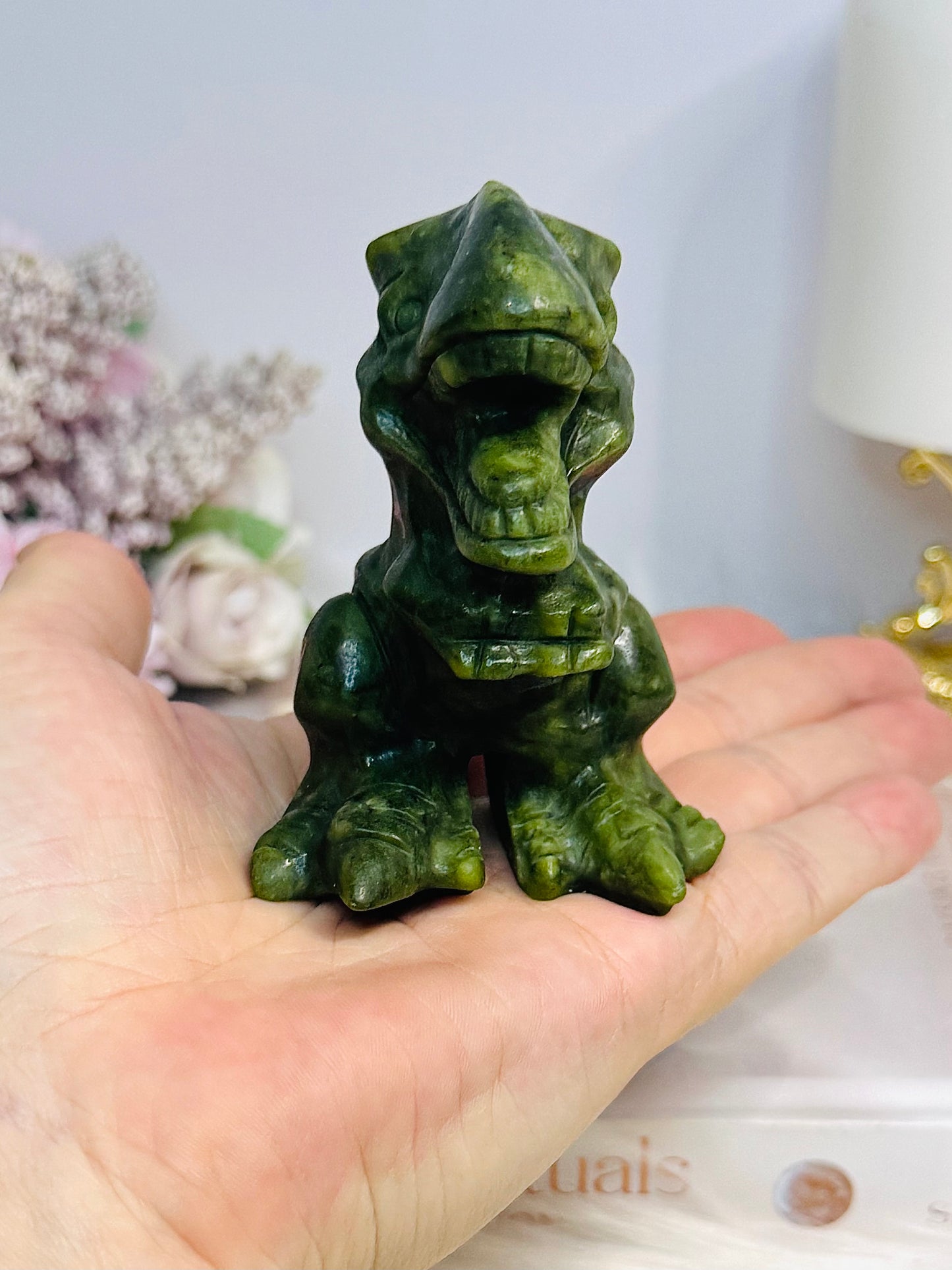 Green Jade Dinosaur 8cm