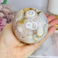 Large Flower Agate Druzy Sphere 646g On Stand