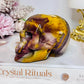 Mookaite Jasper Carved Skull 8.5cm 431g