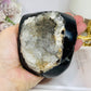 Black Druzy Agate Geode 10cm 469g