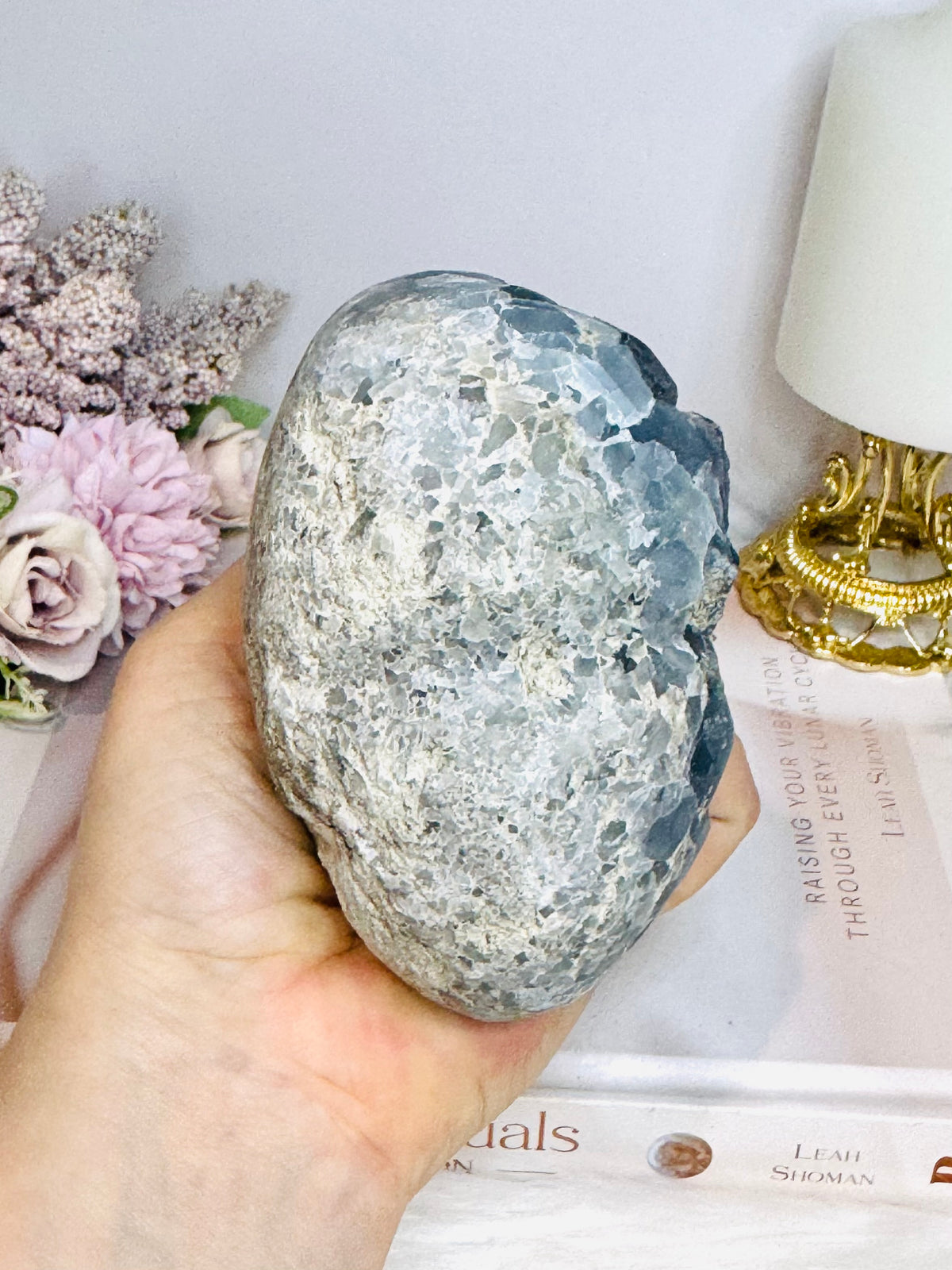 Large Deep Blue Large Chunky Celestite Heart 1.1KG